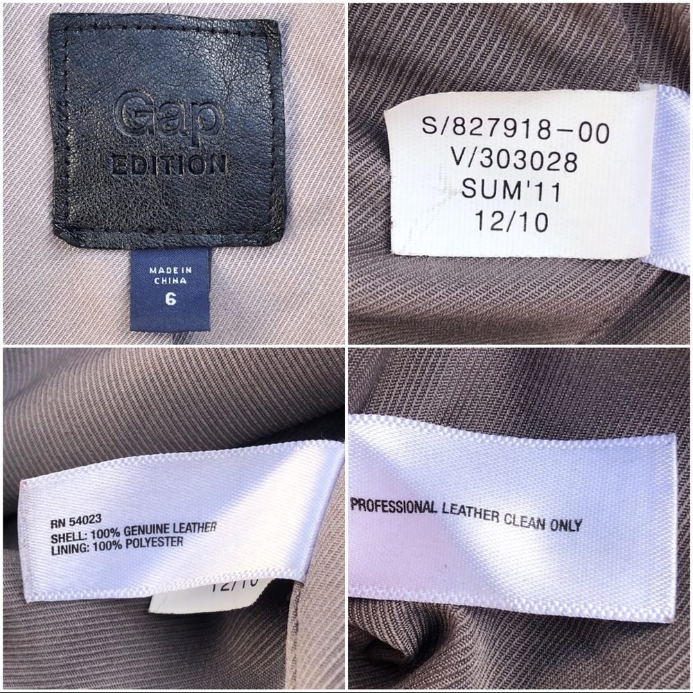 Gap Edition black genuine leather collared blazer6 - Picture 3 of 8